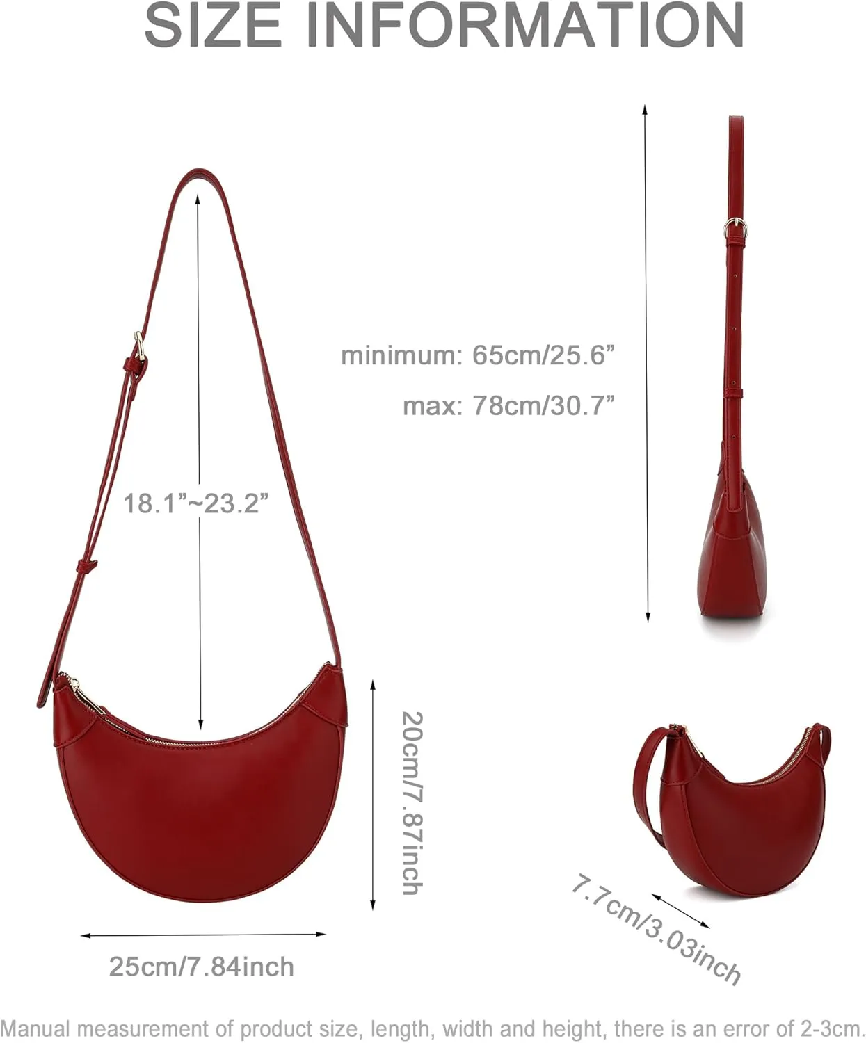 Purse for Women Cute Hobo Tote Handbag Small Dumpling Shoulder Bag Crescent Crossbody Bags