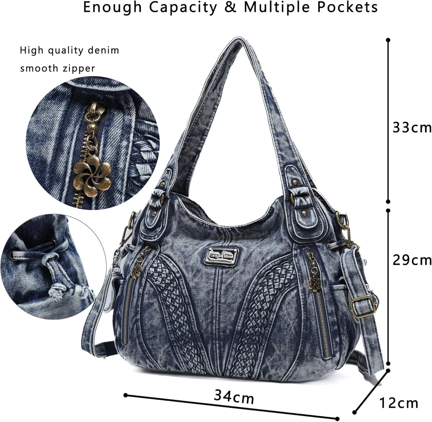 Purses and Handbags Women Fashion Tote Bag Shoulder Bags Top Handle Satchel Purses Washed Synthetic Leather Handbag