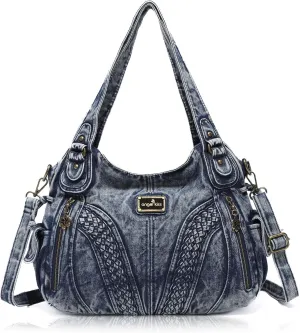 Purses and Handbags Women Fashion Tote Bag Shoulder Bags Top Handle Satchel Purses Washed Synthetic Leather Handbag