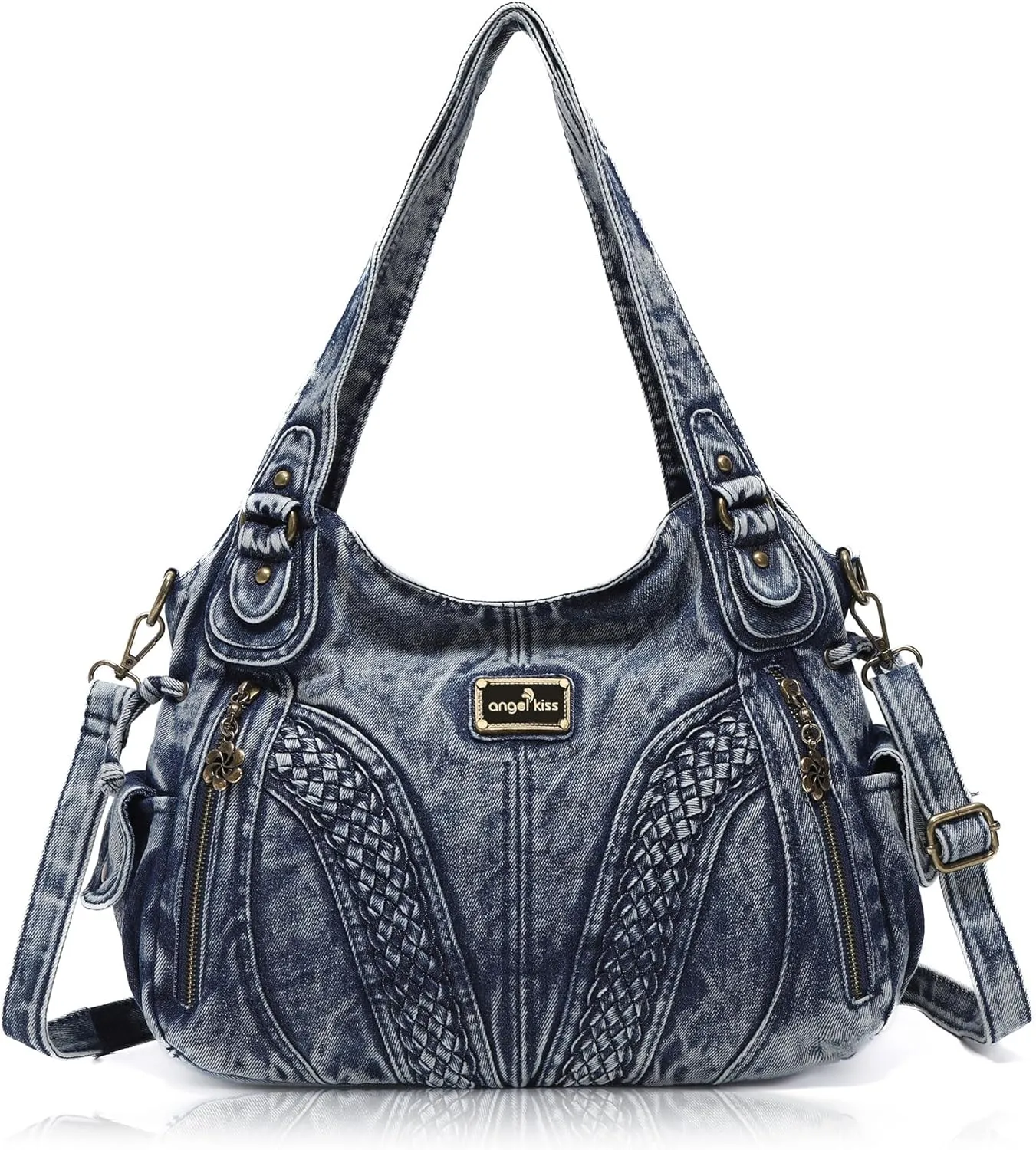 Purses and Handbags Women Fashion Tote Bag Shoulder Bags Top Handle Satchel Purses Washed Synthetic Leather Handbag