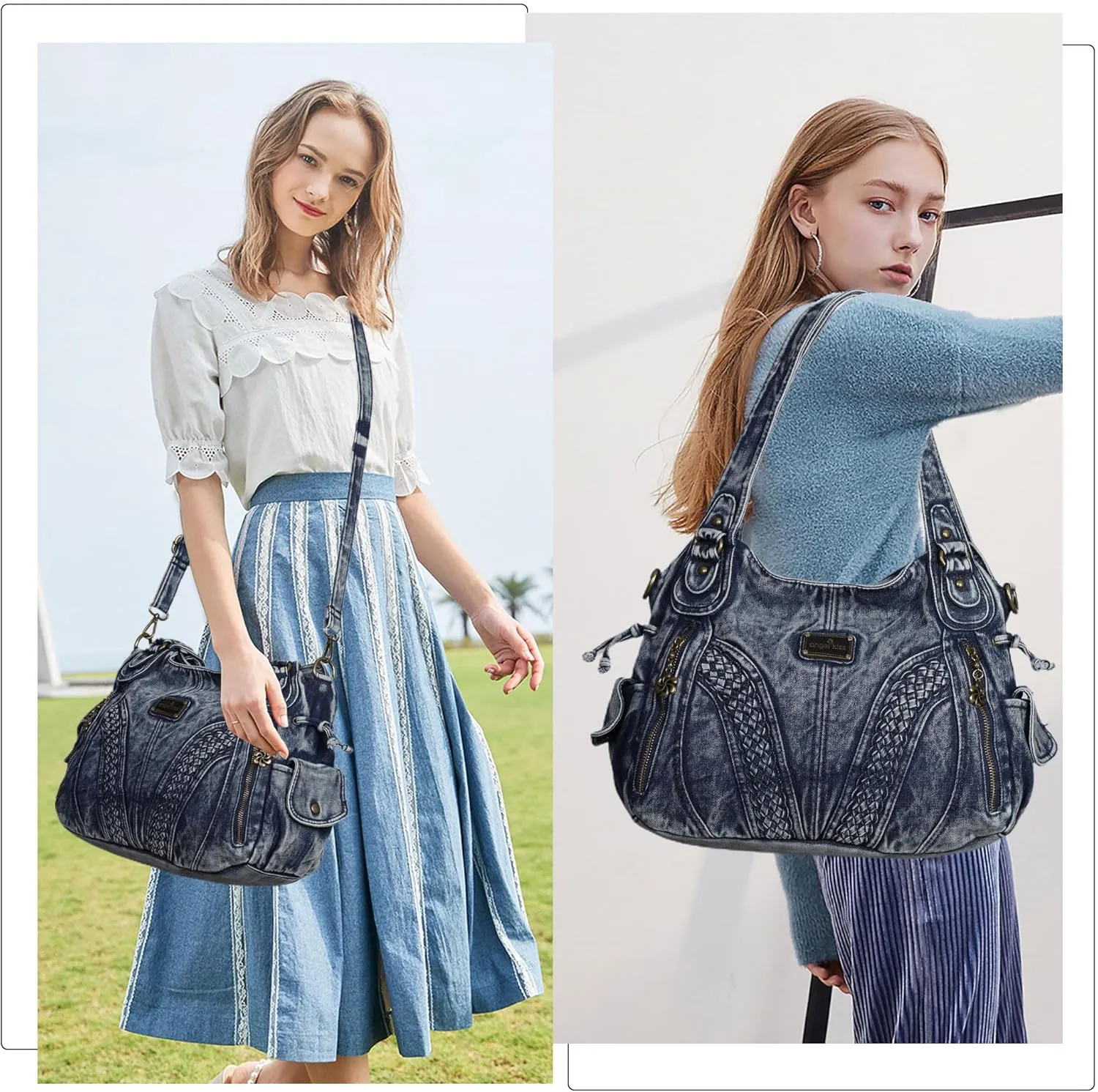Purses and Handbags Women Fashion Tote Bag Shoulder Bags Top Handle Satchel Purses Washed Synthetic Leather Handbag