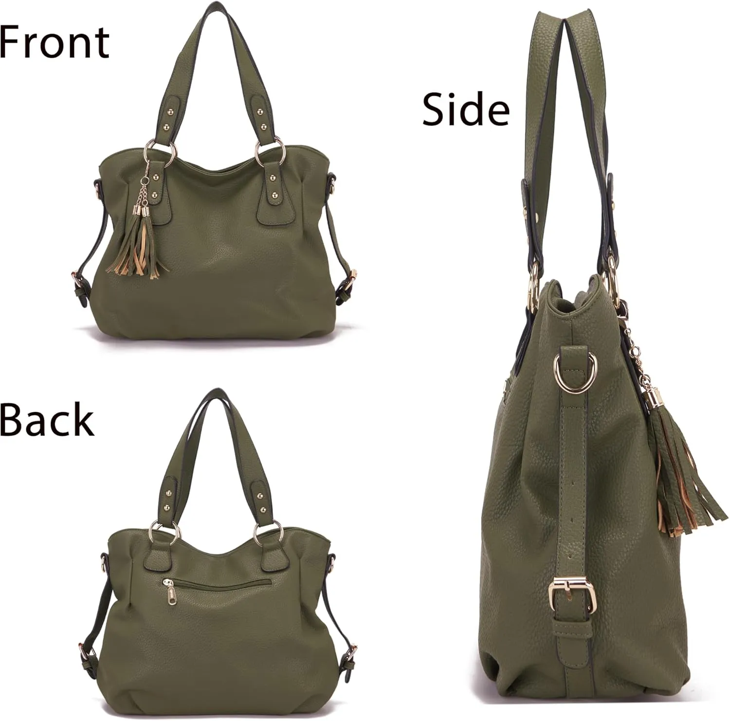 Qiyuer Purses And Wallets Set For Women Tote Handbags Large Hobo Bag Purse With Wallet 3PCS