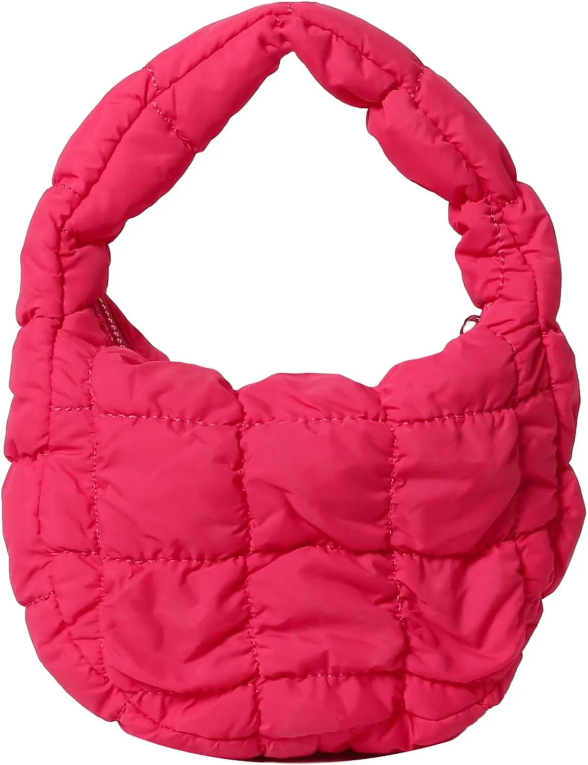 Quilted MINI Handbag and Purses Women Puffer Nylon Hobo Cotton Padded Purse Work Travel Lightweight