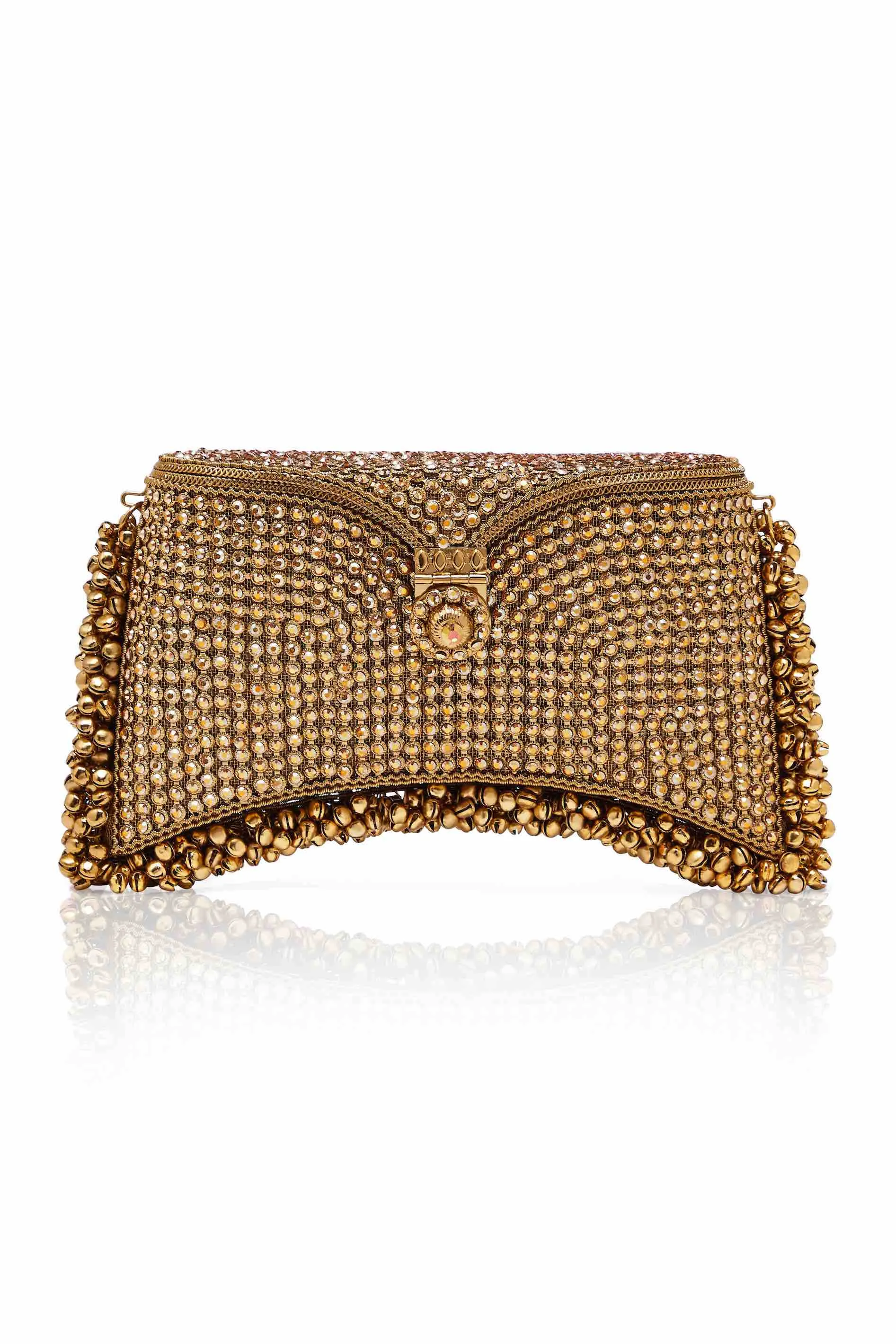 "All That Glitters" | Zeenat Crystal Clutch | Golden Splendour