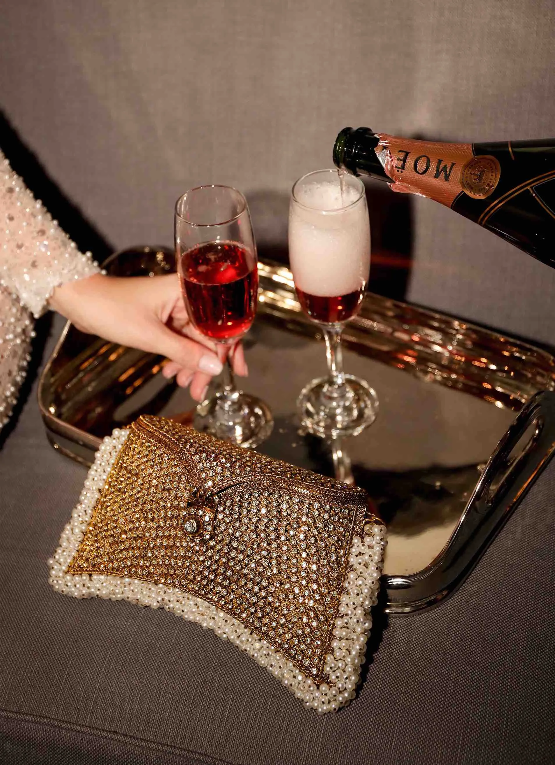 "All That Glitters" | Zeenat Crystal Clutch | Golden Splendour