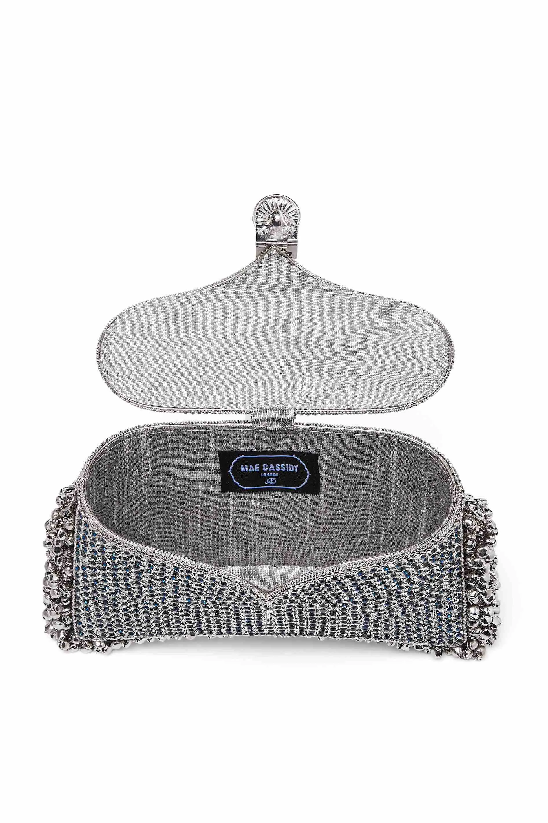 "All That Glitters" | Zeenat Crystal Clutch | Midnight Sapphire Blue