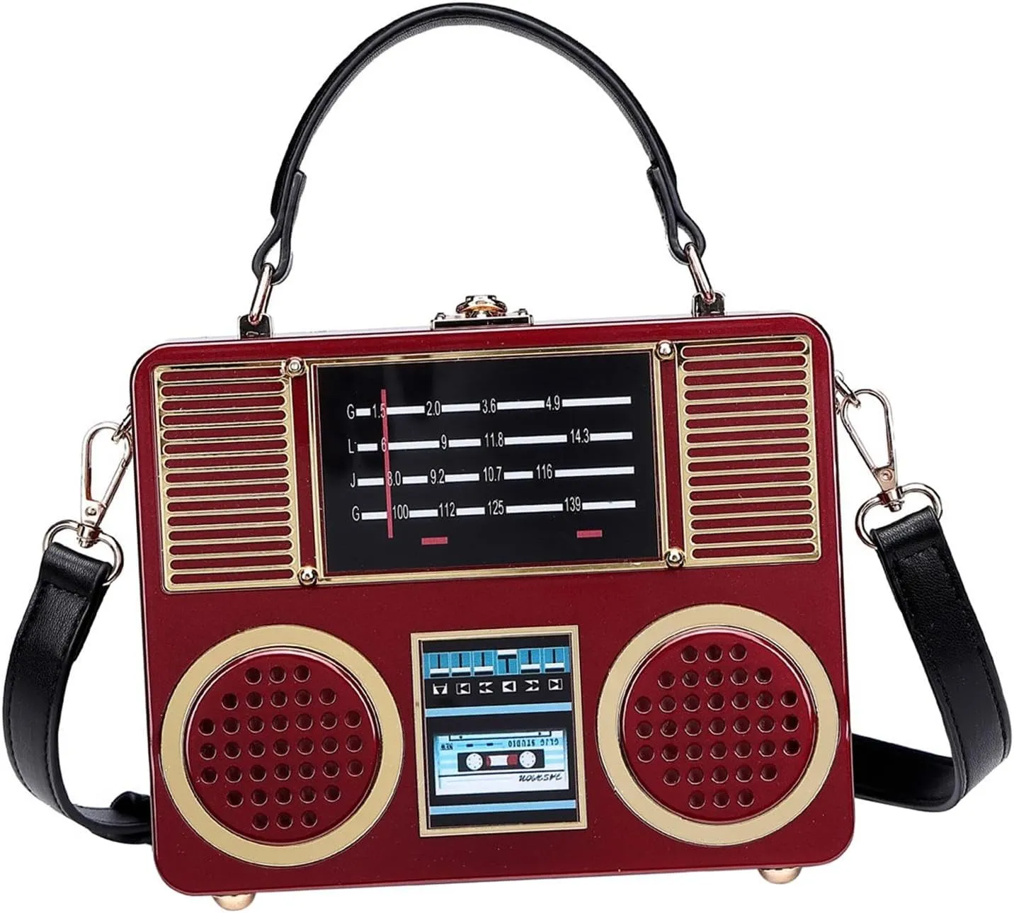 Radio Shape Shoulder Bag Large Capacity Cross Body for Commuting Holiday Work