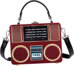 Radio Shape Shoulder Bag Large Capacity Cross Body for Commuting Holiday Work