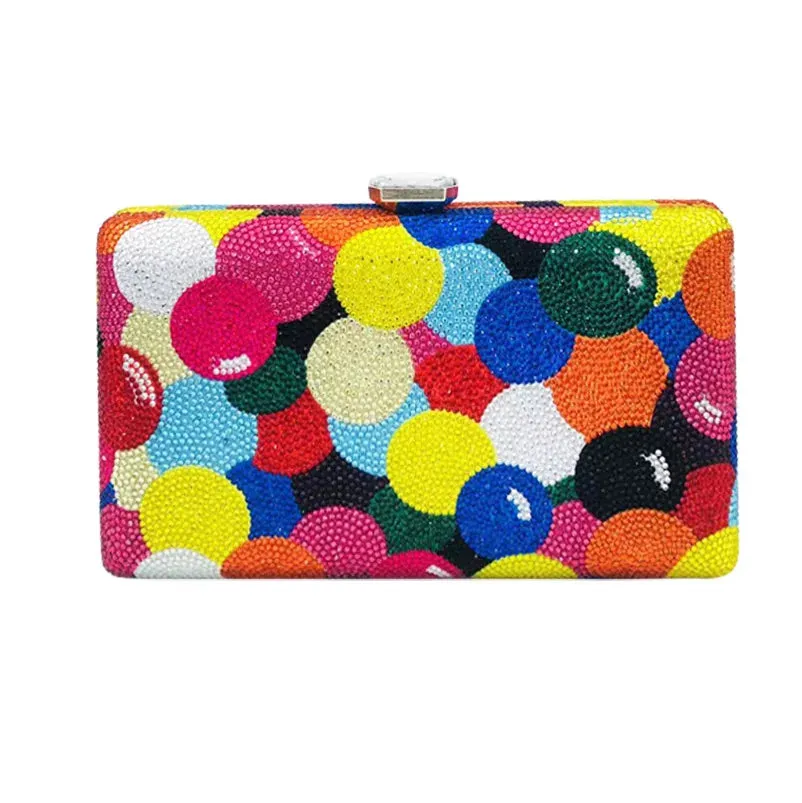 Rainbow Crystal Evening Clutch