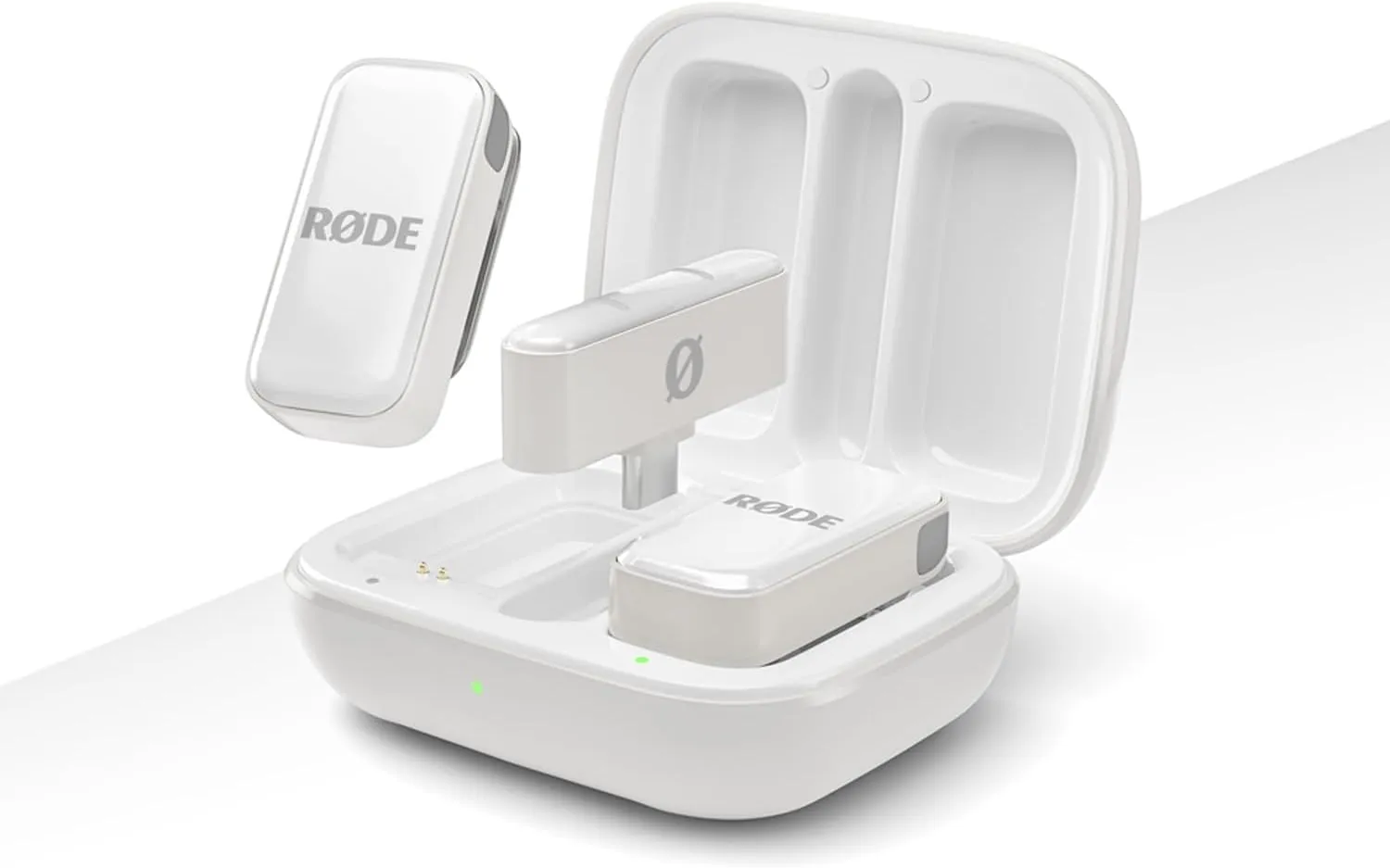 RØDE Wireless Micro - Compact Wireless Microphone, Two Mics with Charge Case for Smartphone Content Creation - USB-C, White