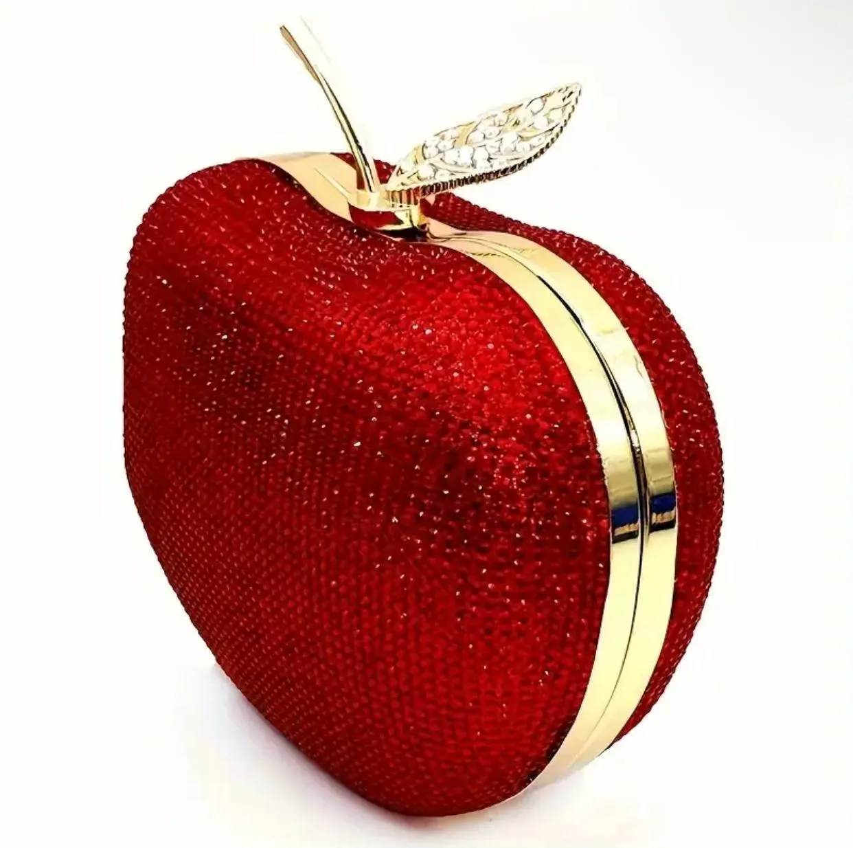Red Apple-shaped Clutch Bag