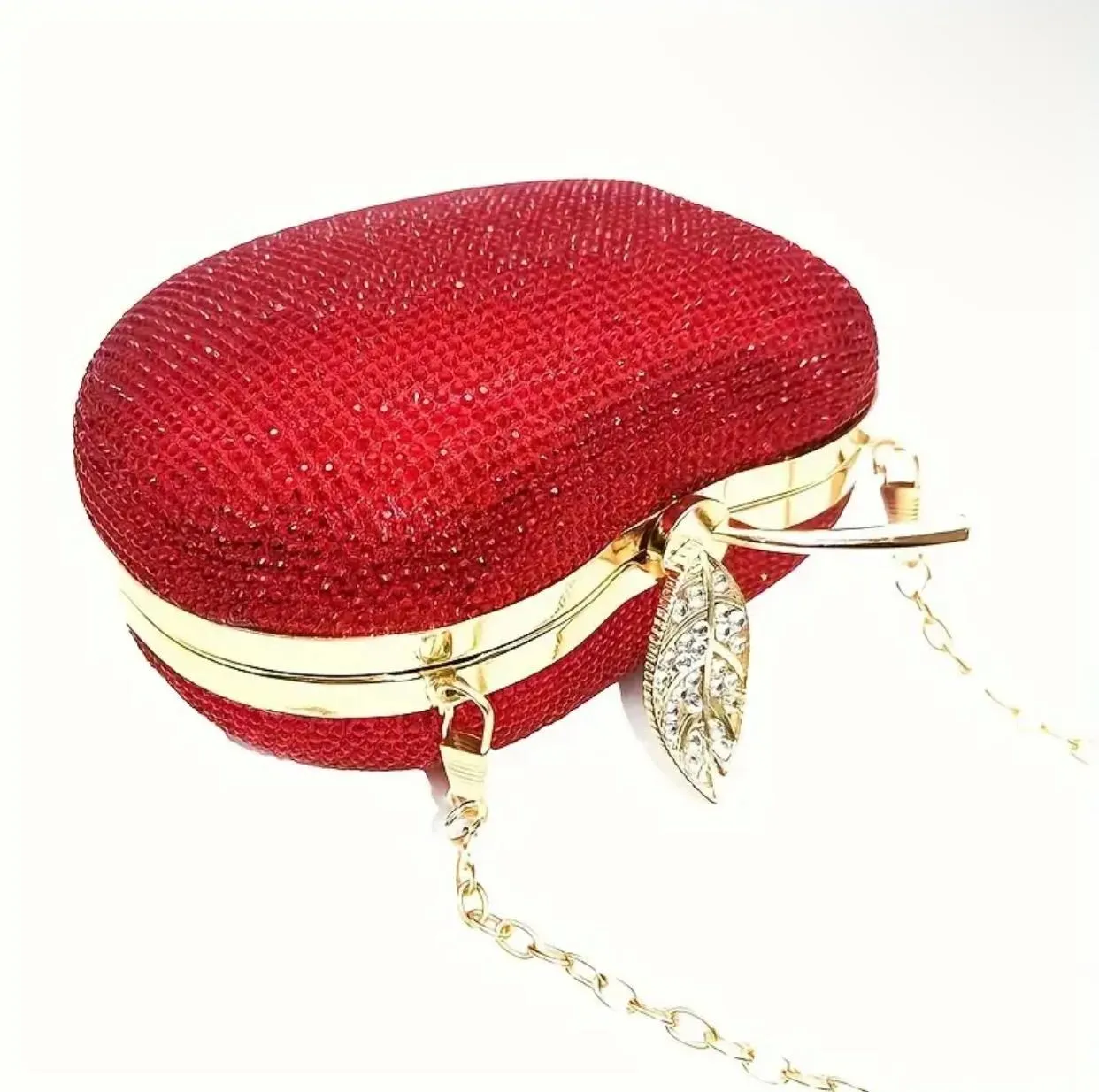 Red Apple-shaped Clutch Bag