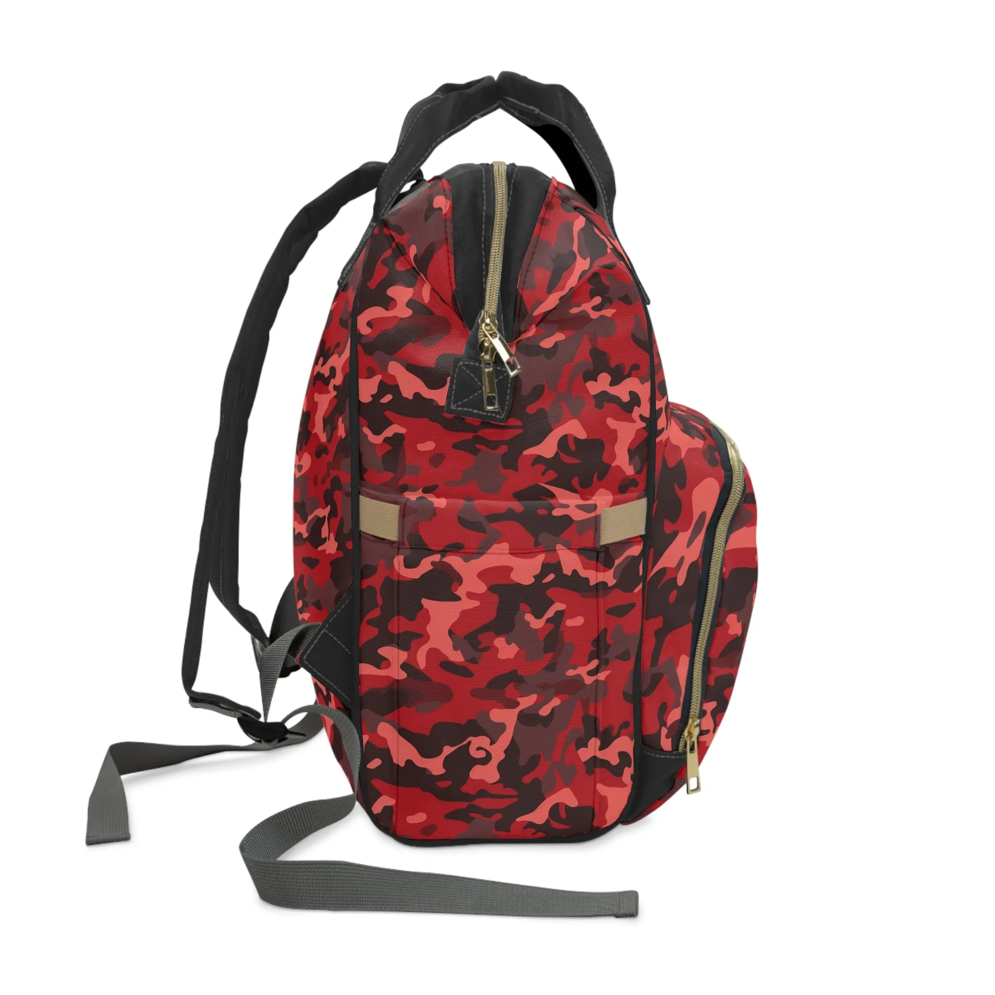 Red Camo Diaper Backpack