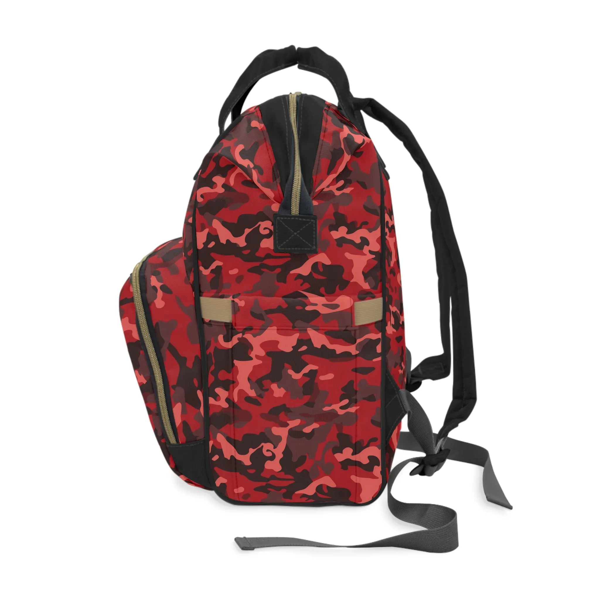 Red Camo Diaper Backpack