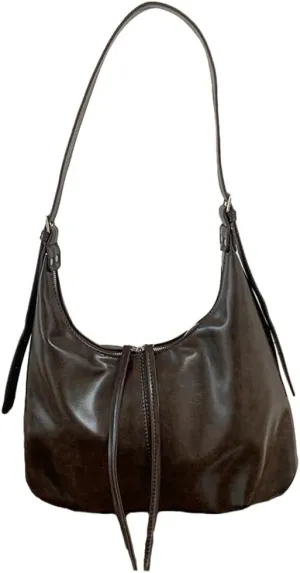 Retro Hobo Tote Handbag for Women Large PU Leather Crossbody Purse Casual Shoulder Bag
