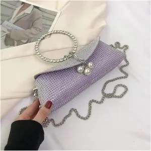 Rhinestone Bags Diamond Handbags For Women Wedding Party Handle Bag Bling Rhinestone Prom Party Bridal Sparkly