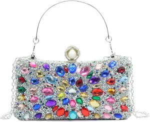 Rhinestone Clutch Purse Formal Evening Bag for Wedding Party