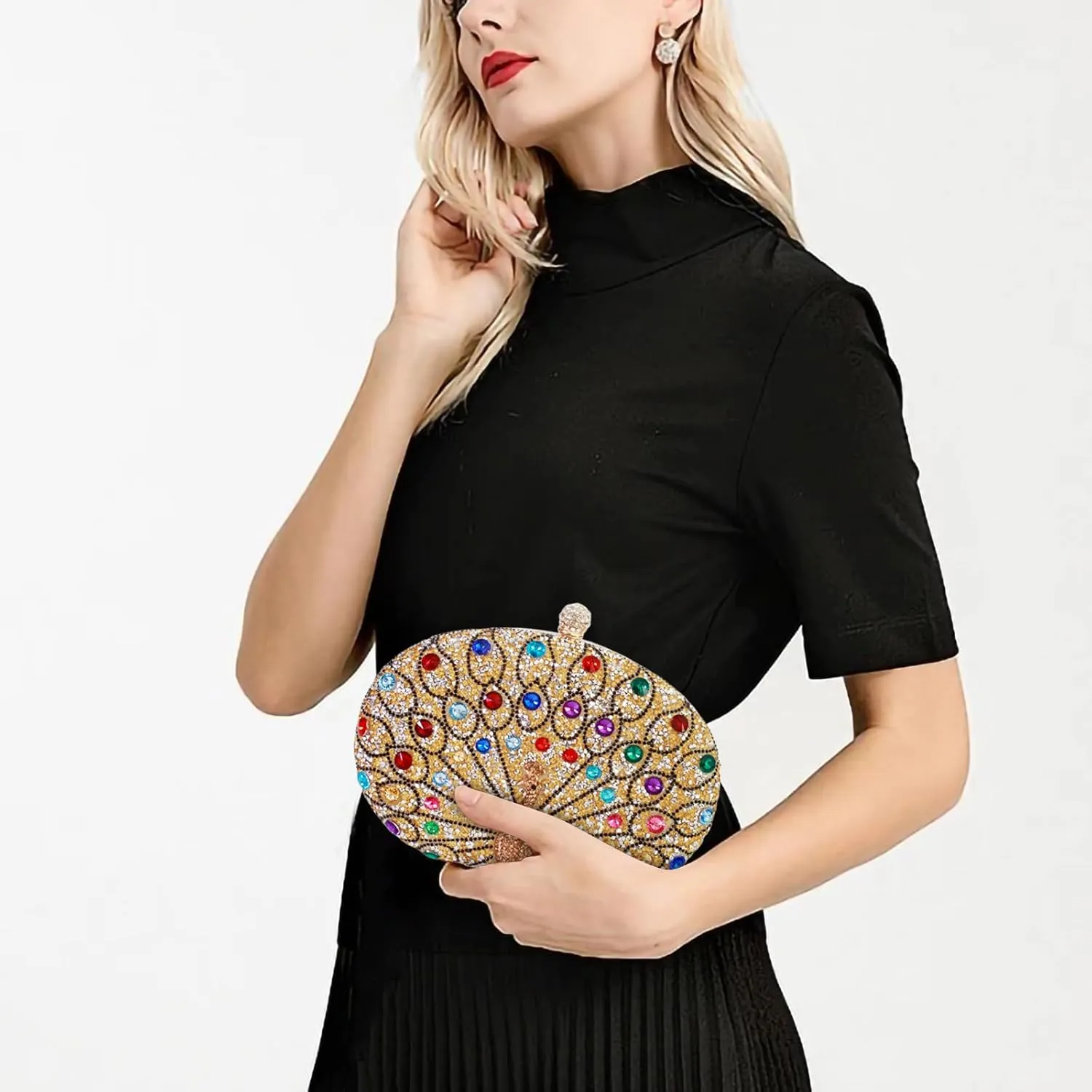 Rhinestone Evening Clutch Purses for Women Evening Clutch bag Crossbody & Shoulder Bag For Wedding Night out Party