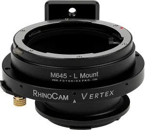 RhinoCam Vertex Rotating Stitching Adapter, Compatible with Mamiya 645 (M645) Mount Lens to Leica L-Mount Alliance Mirrorless Cameras