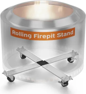 Rolling Solo Stove Bonfire Stand – 21" Fire Pit on Wheels Solostove Stand – Rust-Proof Aluminum & Stainless Steel Solo Stove Accessories for Patio, Camping and Gifting