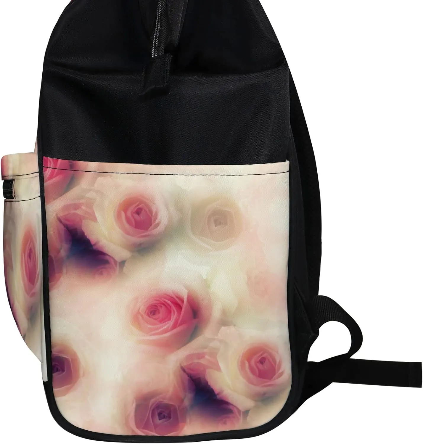 Roses Photo Watercolour Mix Diaper Bag Backpack Waterproof Backpack Baby Nappy Changing Bag for Travel Large Capacity Durable and Stylish for Woman