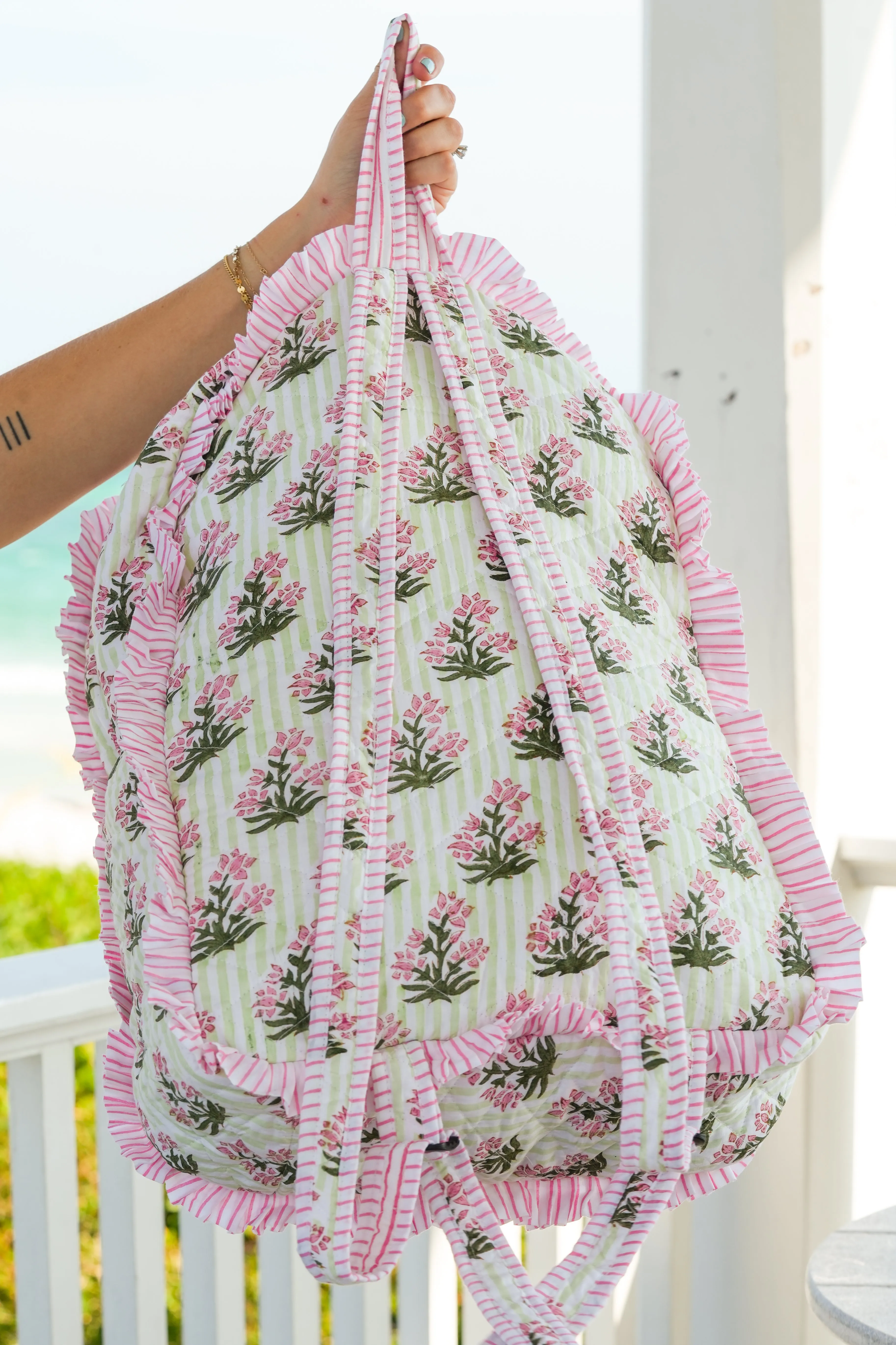 Ruffled Genoa Backpack