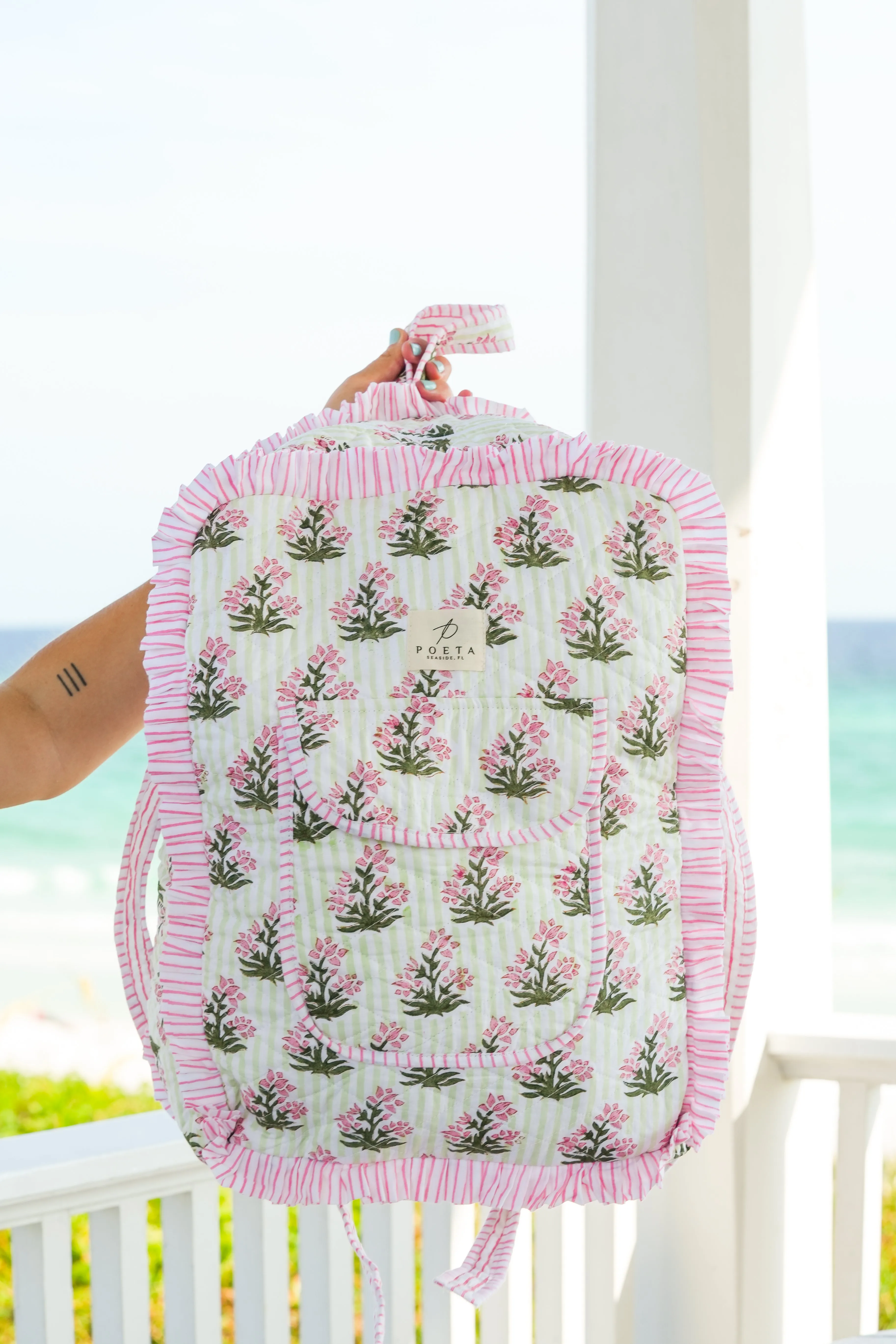 Ruffled Genoa Backpack