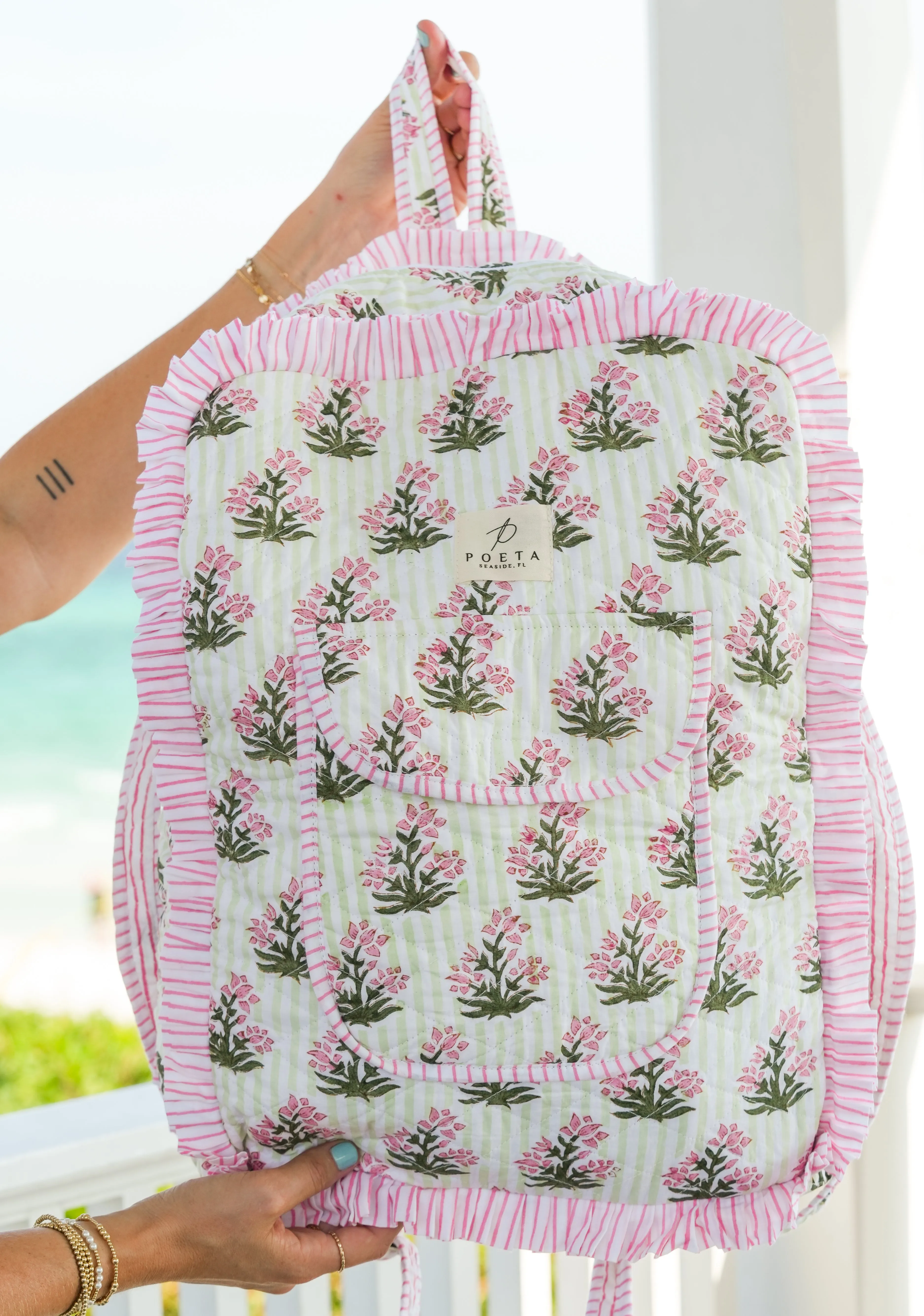 Ruffled Genoa Backpack