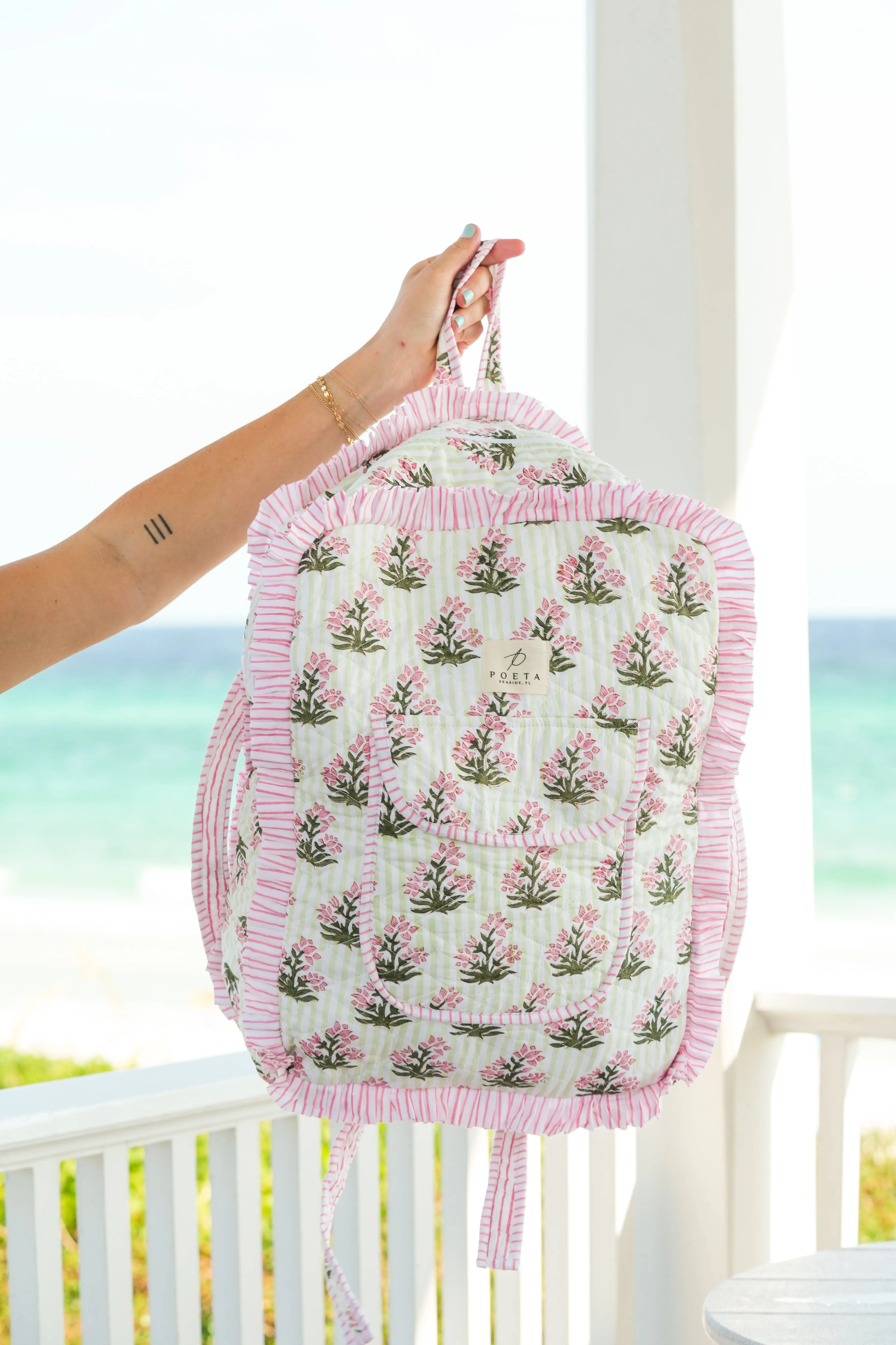 Ruffled Genoa Backpack