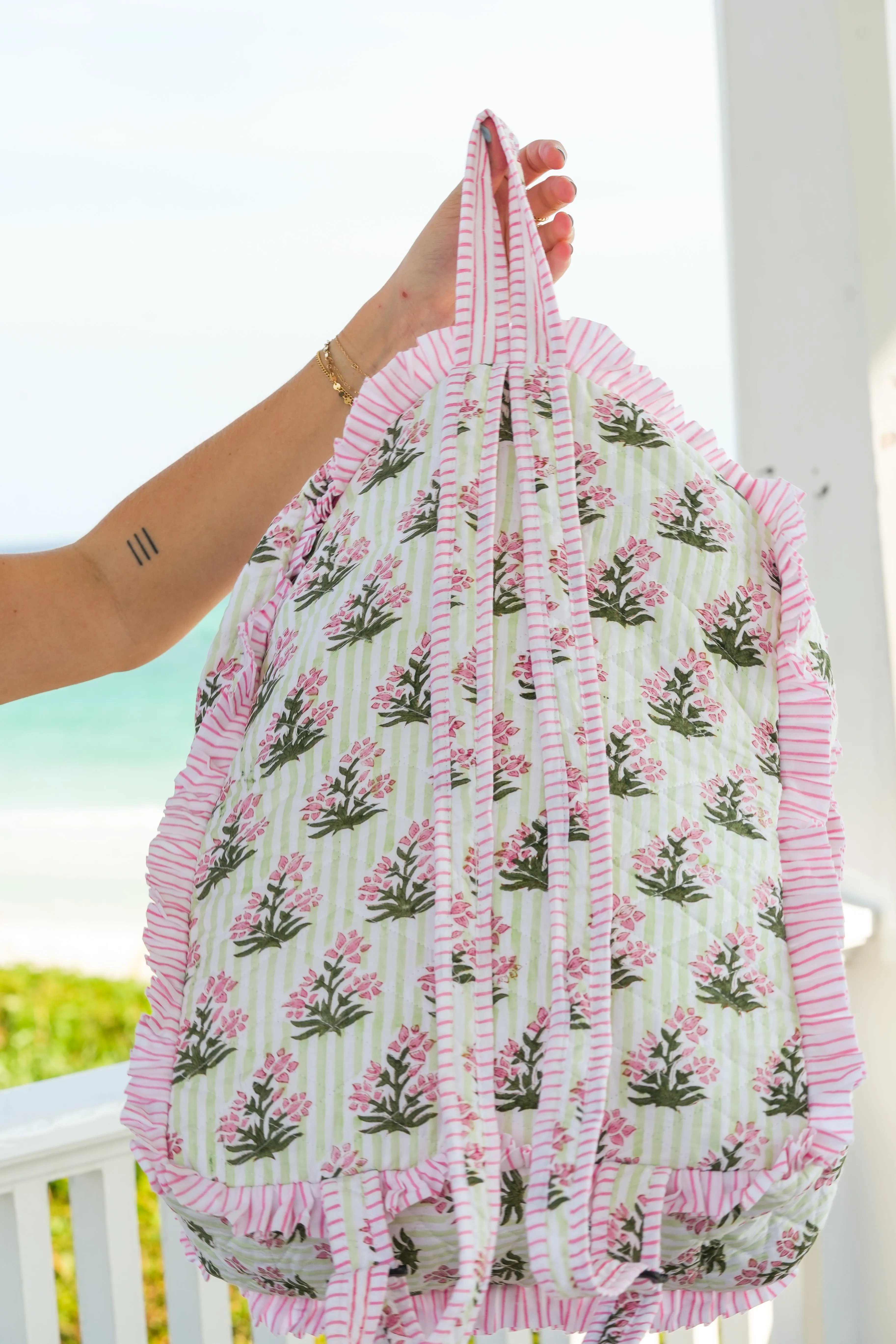 Ruffled Genoa Backpack