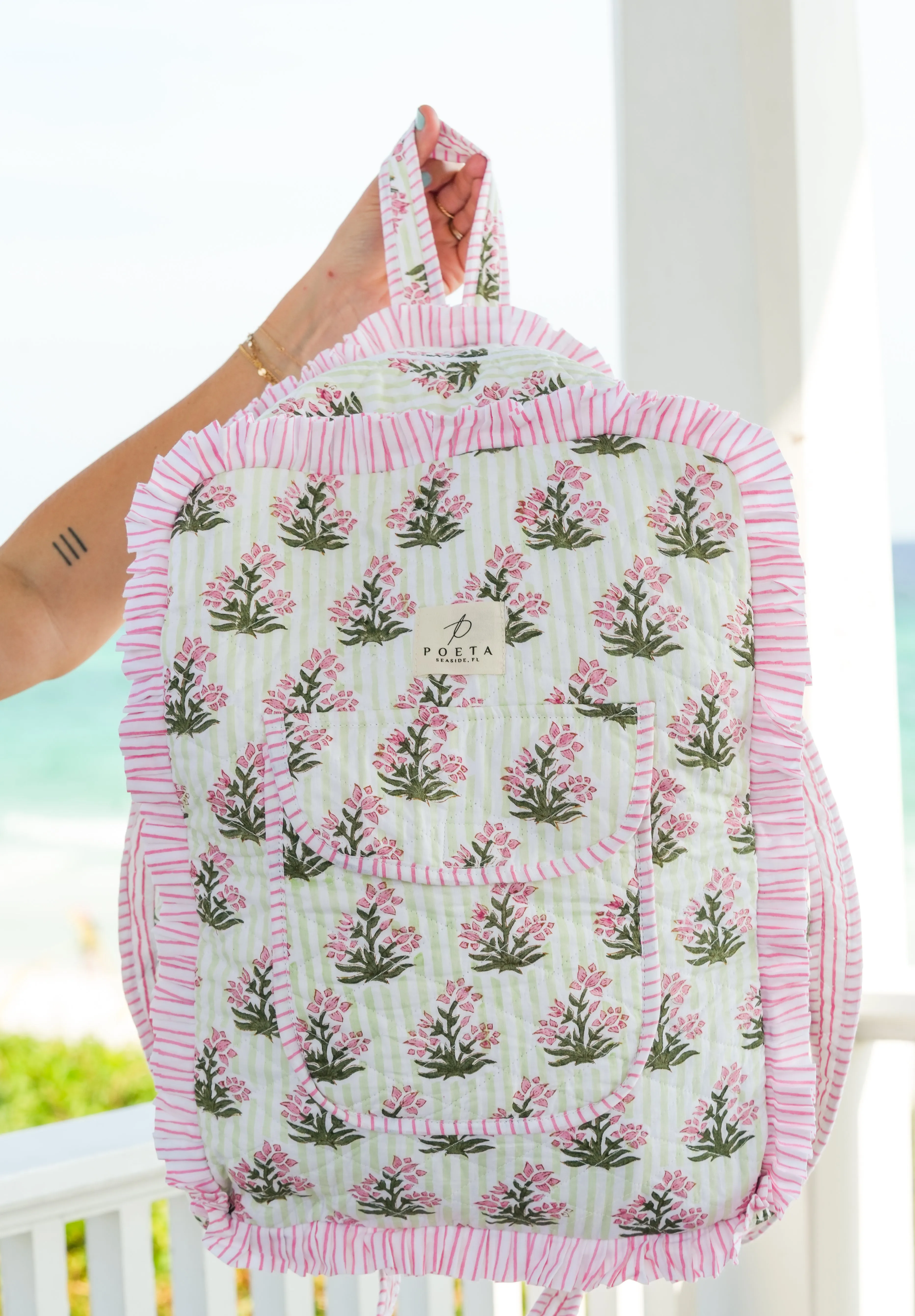 Ruffled Genoa Backpack