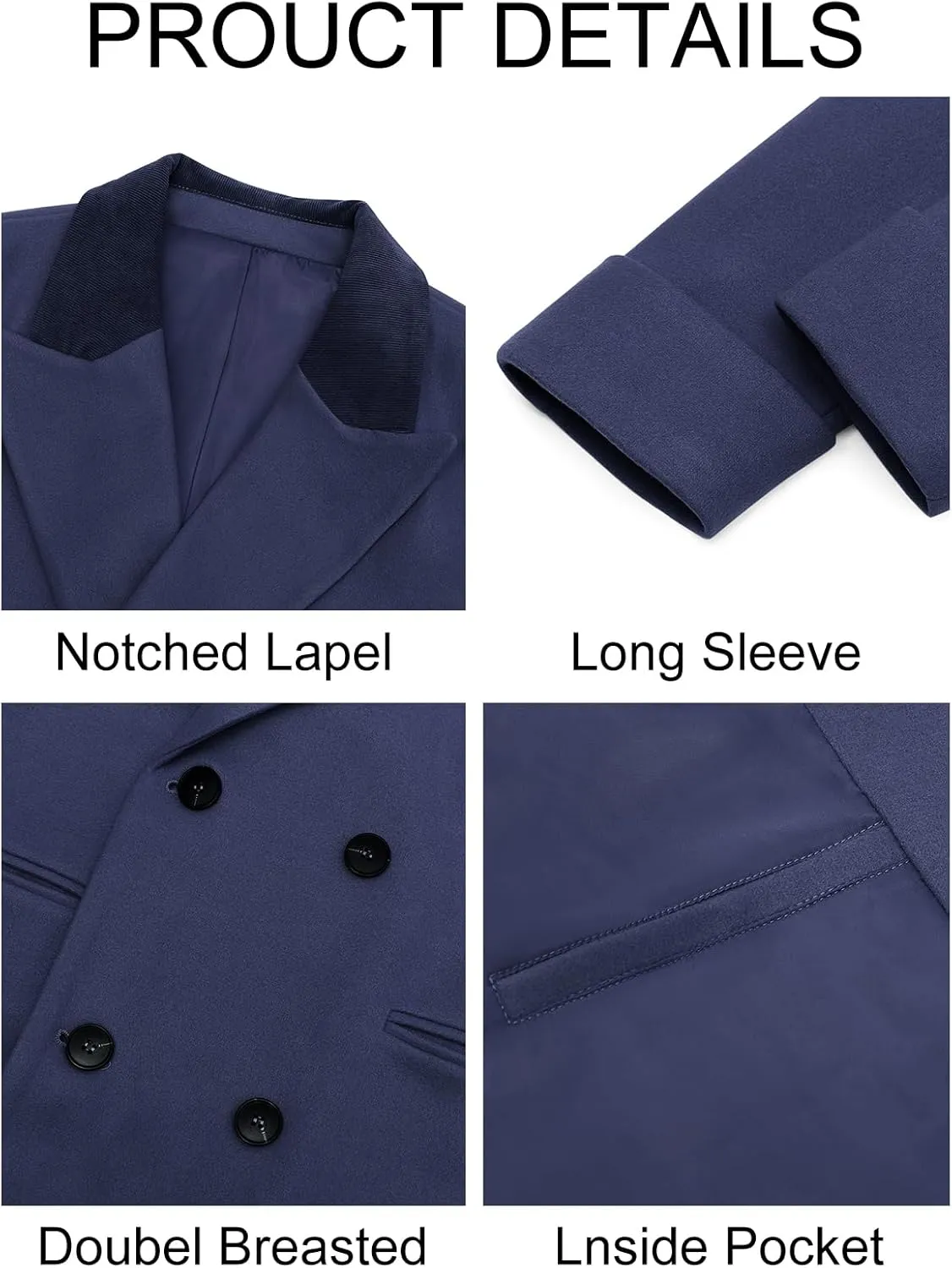 Runcati Mens Full Length Trench Coat Notched Lapel Long Jacket Double Breasted Classic Winter Overcoat