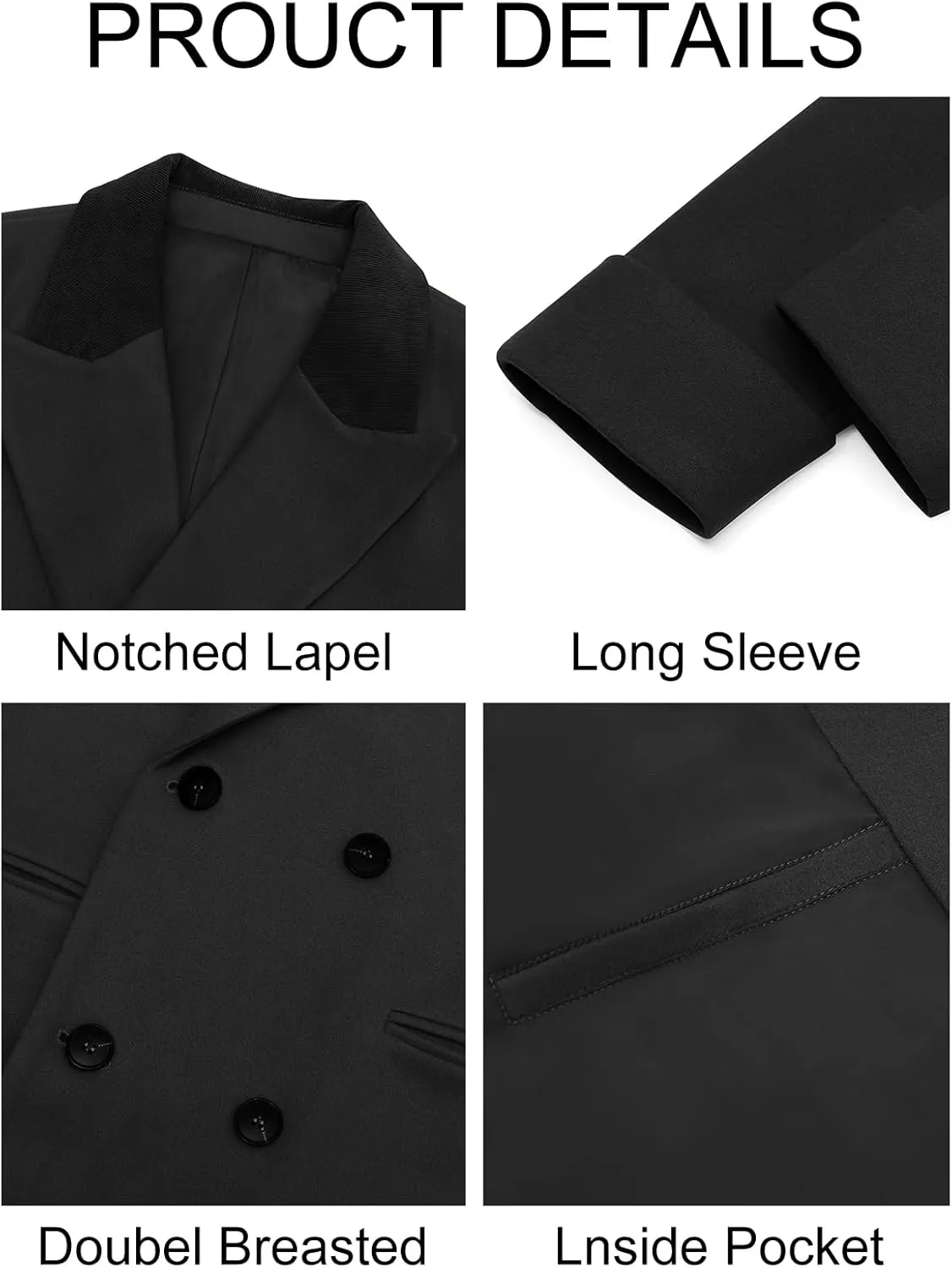 Runcati Mens Full Length Trench Coat Notched Lapel Long Jacket Double Breasted Classic Winter Overcoat