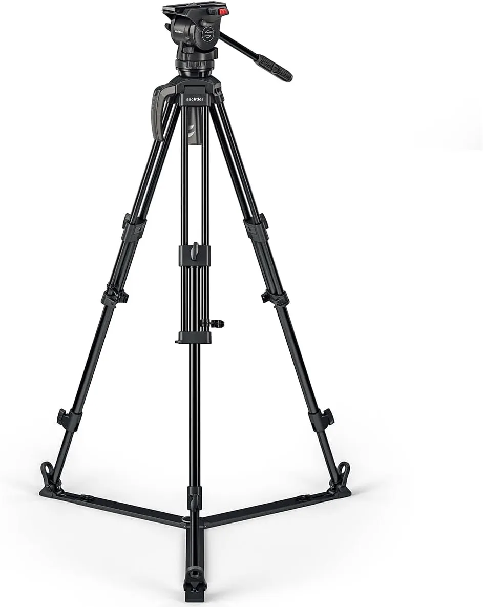 Sachtler Ace M MK II Fluid Head with Ace 75/2 AL MK II Aluminum Tripod and SP 75 Ground Spreader