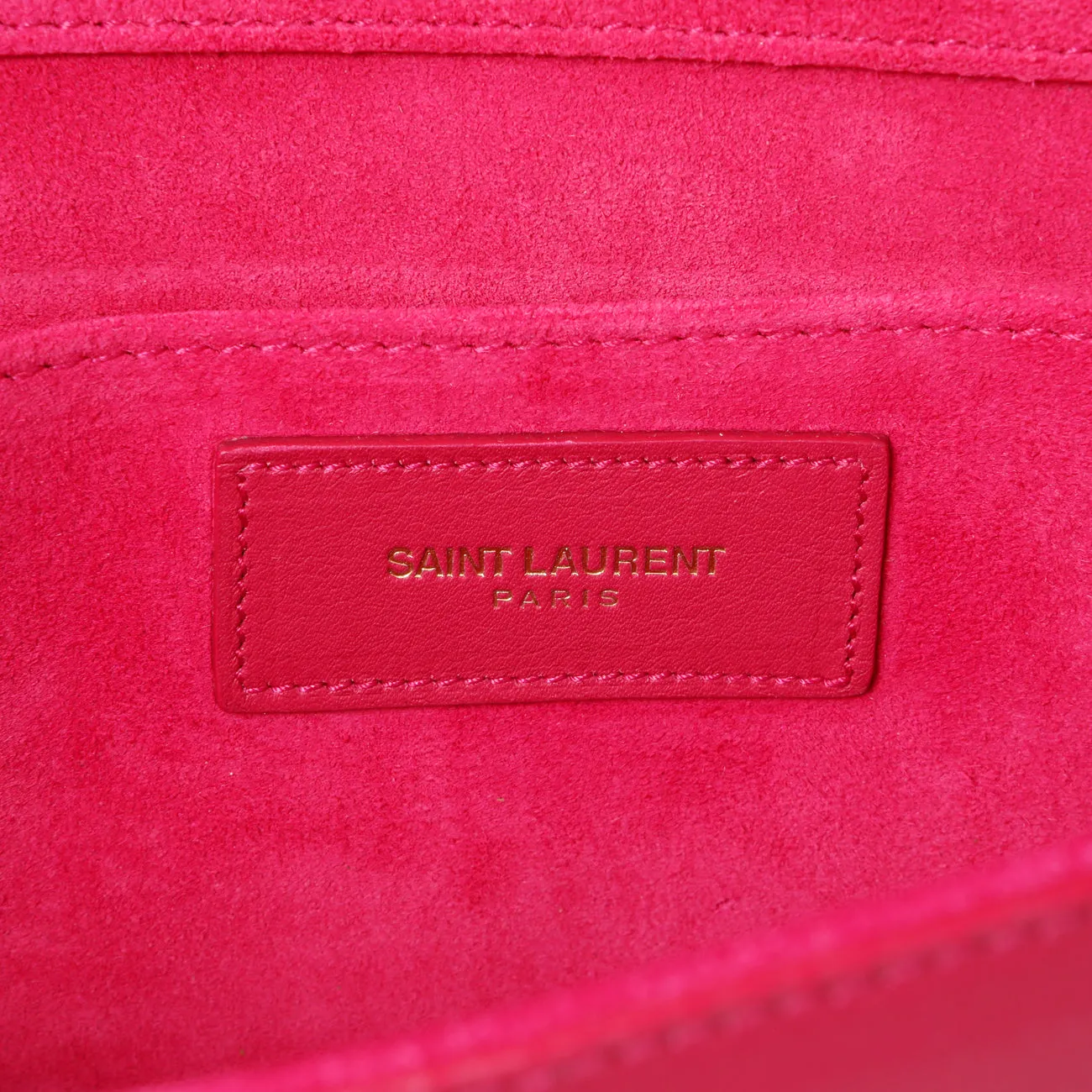 Saint Laurent Pink Calfskin Y Ligne Clutch