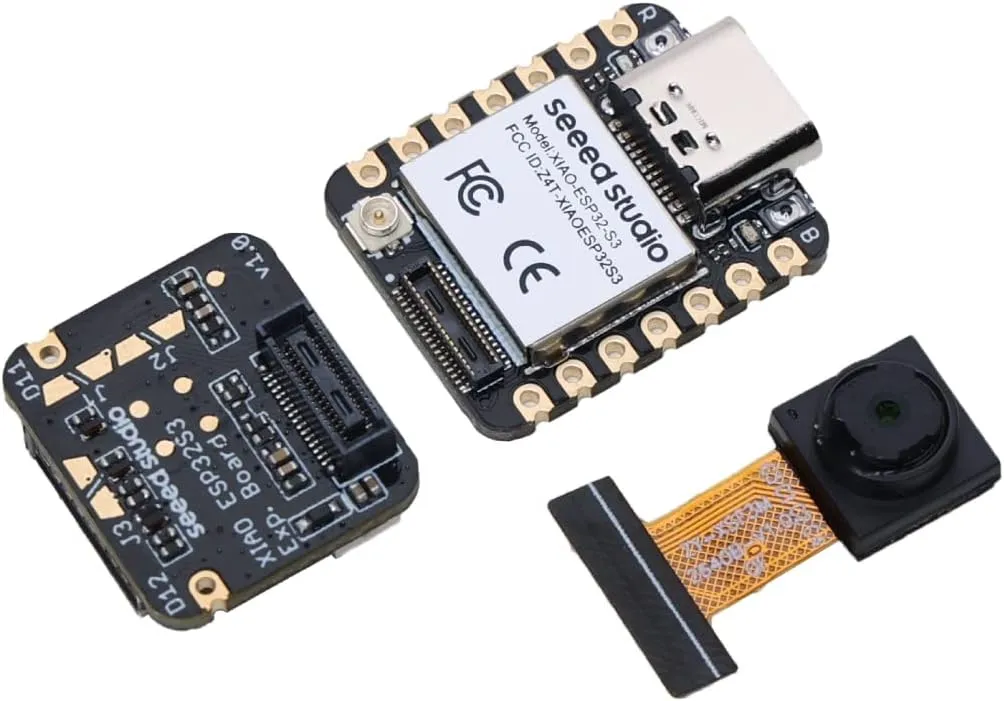 Seeed Studio XIAO ESP32 S3 Sense - 2.4GHz Wi-Fi, BLE 5.0, OV2640 Camera Sensor, Digital Microphone, 8MB PSRAM, 8MB Flash, Battery Charge Supported, Rich Interface, IoT, Embedded ML …