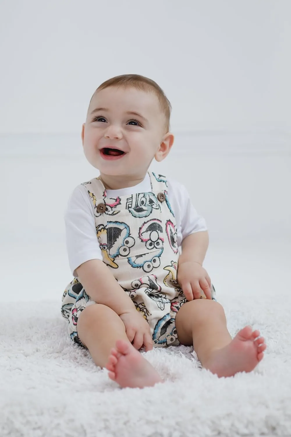 Sesame Street Cotton Gauze Matching Family Outfits Dress & Romper & Shorts Set Newborn to Little Kid Sizes (Newborn - 7-8)
