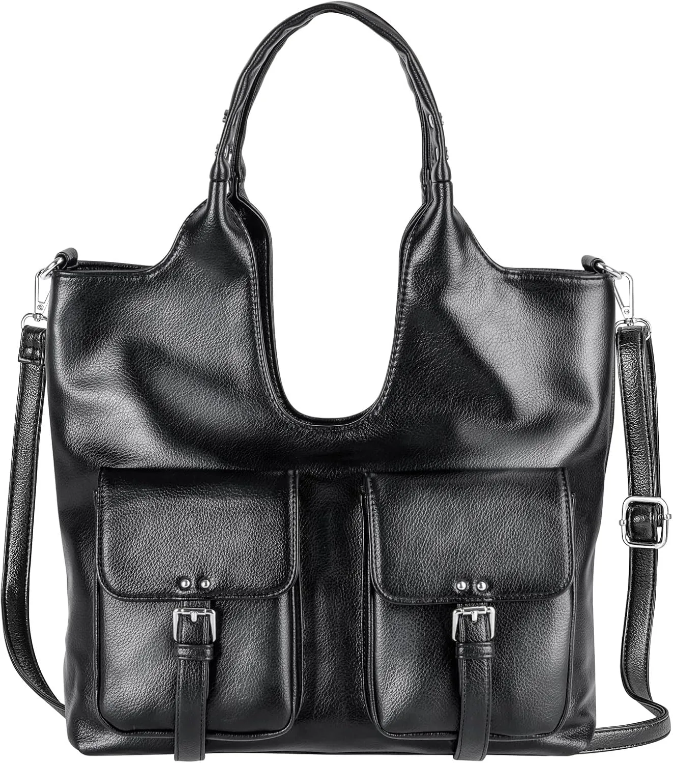 Shoulder Bag for Women, Black Toto Bags with Zipper Closure (#Black)