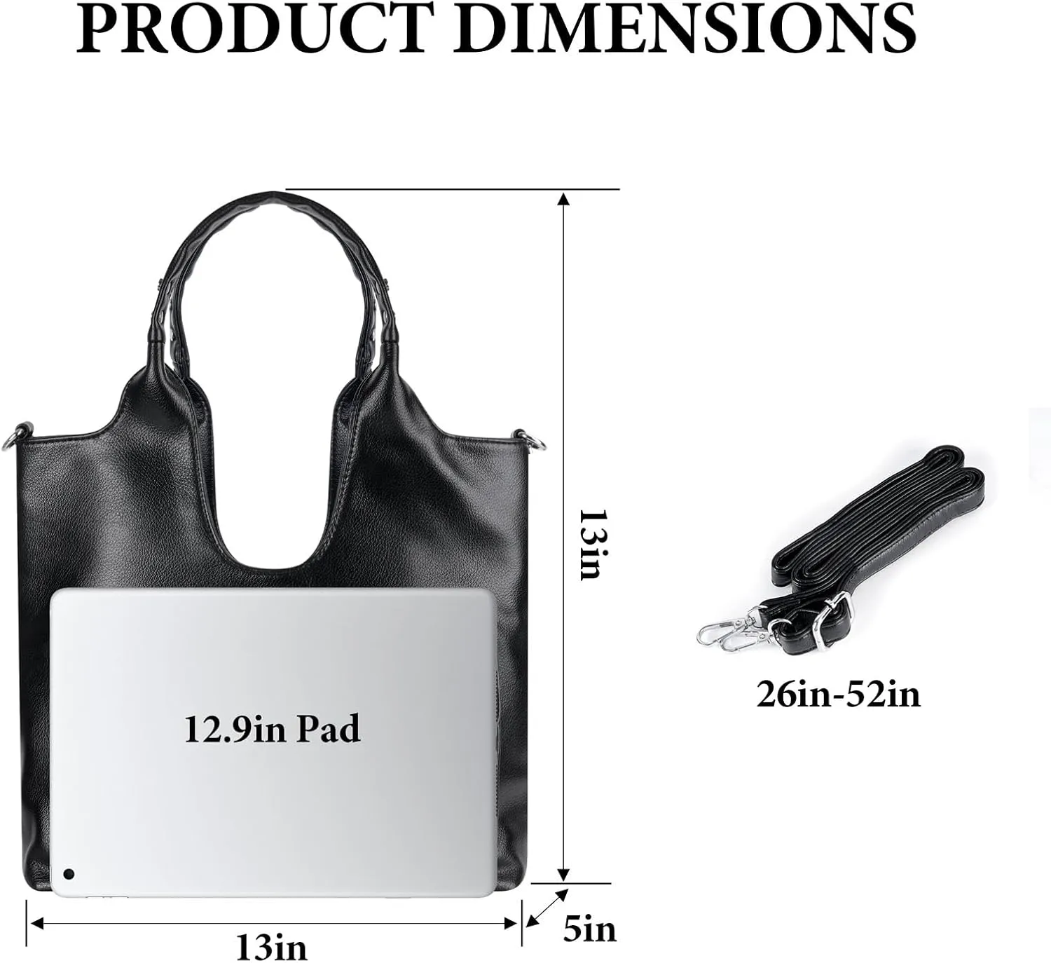 Shoulder Bag for Women, Black Toto Bags with Zipper Closure (#Black)