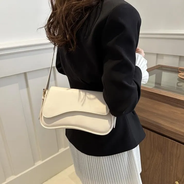 Shoulder Bag for Women Retro Vegan Leather Tote Handbag Underarm Bag Trendy Purse Crossbody Bag With Zipper 2025