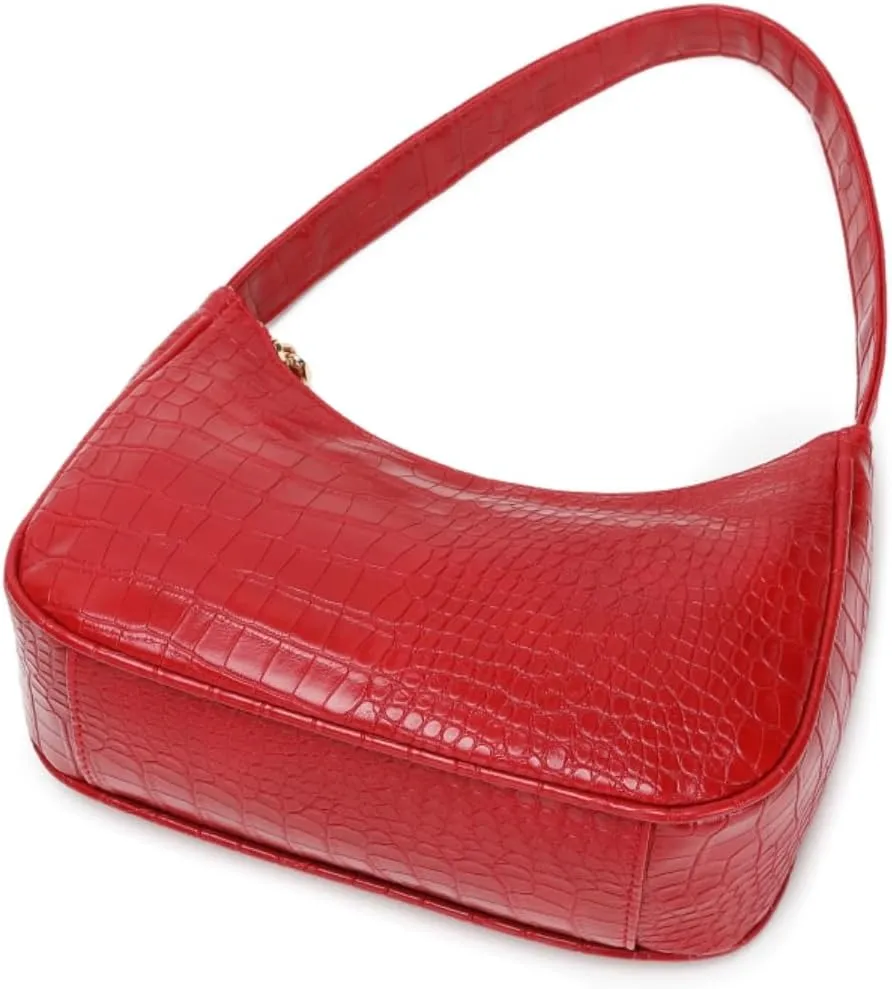 Shoulder Bags for Women, Cute Hobo Tote Handbag Mini Clutch Purse with Zipper Closure