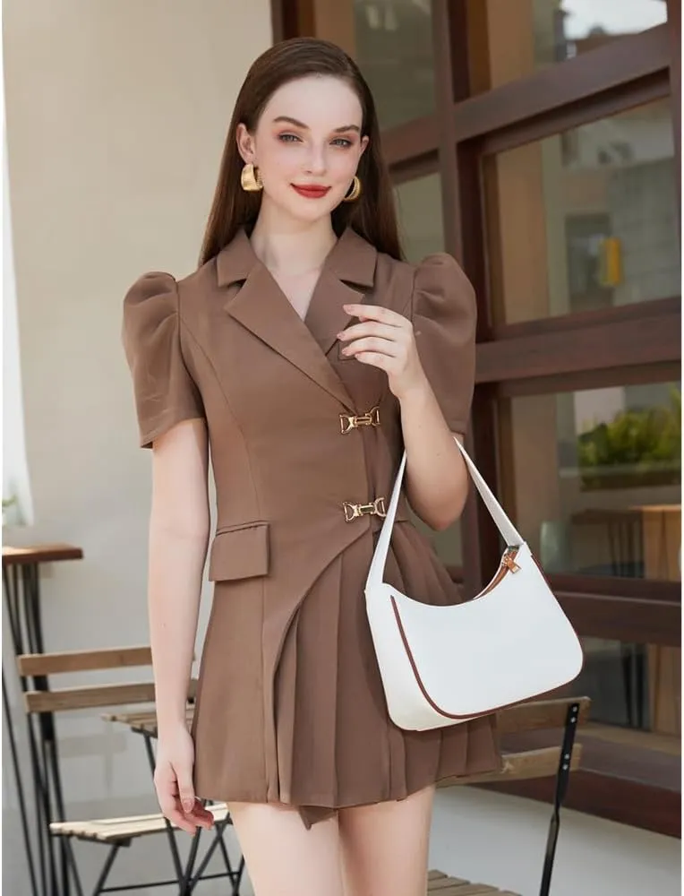 Shoulder Bags for Women, Cute Hobo Tote Handbag Mini Clutch Purse with Zipper Closure