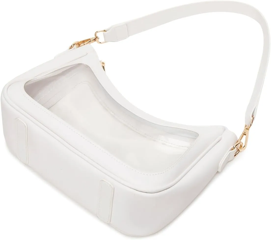 Shoulder Bags for Women, Cute Hobo Tote Handbag Mini Clutch Purse with Zipper Closure