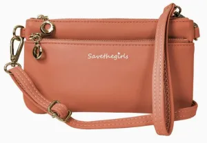 SILKY SALMON BELLA CROSSBODY CLUTCH