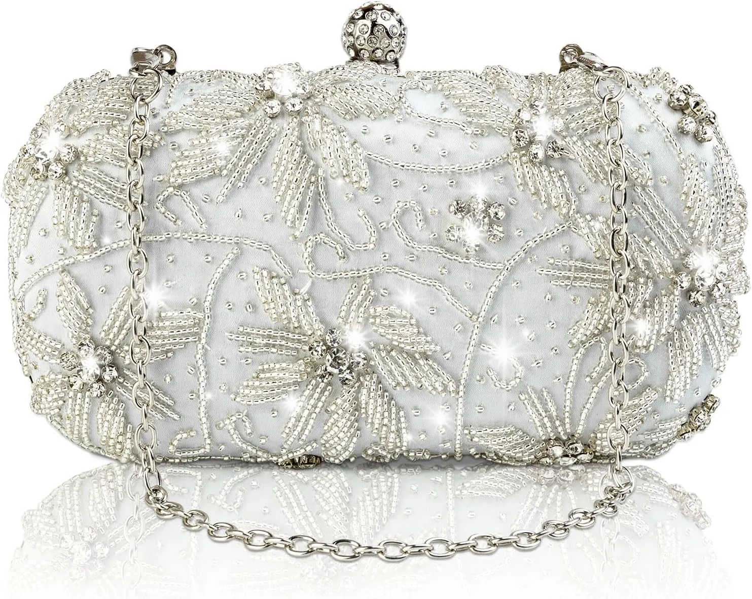 Simcat Women’s Clutch Purses Evening Bag, Bridal Rhinestone Handbag for Wedding Prom Party