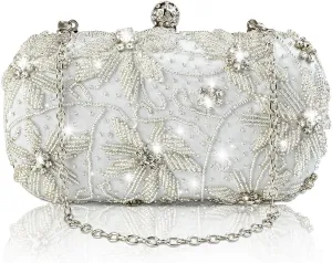 Simcat Women’s Clutch Purses Evening Bag, Bridal Rhinestone Handbag for Wedding Prom Party