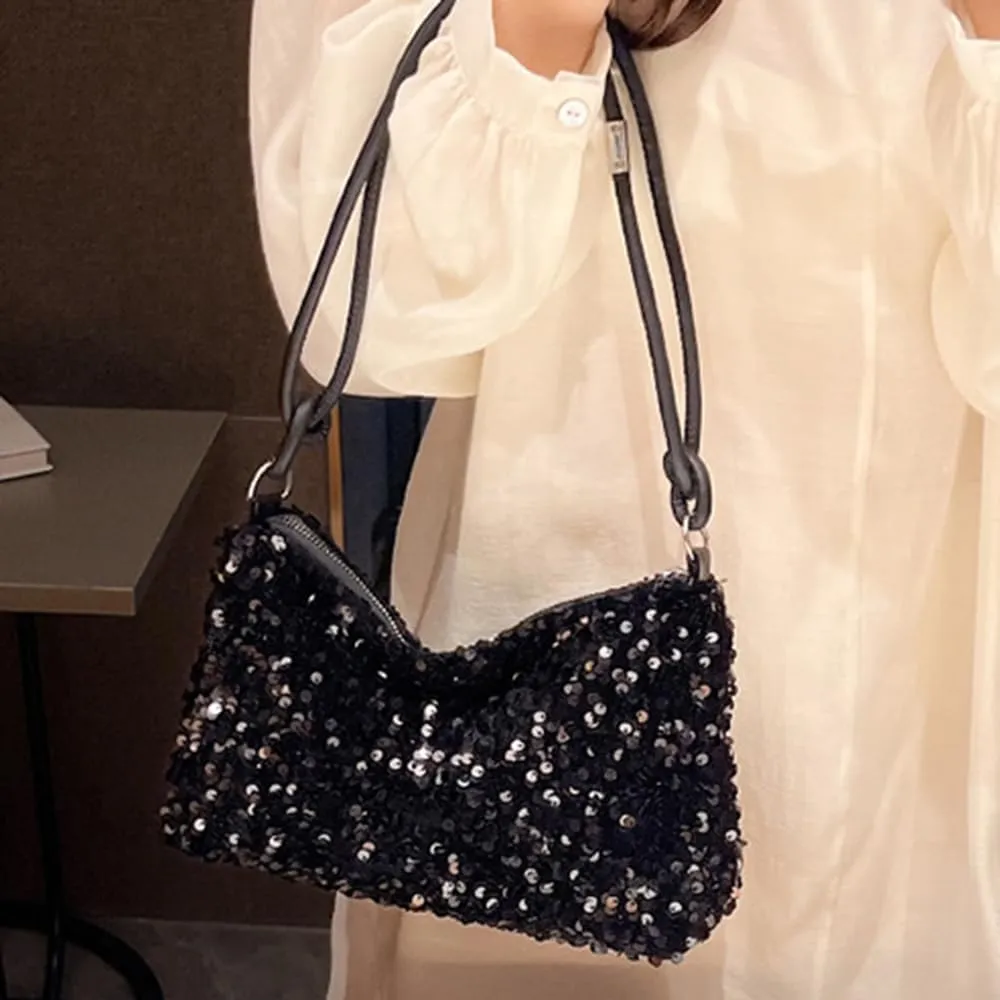 Sither Women's Evening Handbag Sequin Evening Bag Purses for Women Glitter Sparkly Handbag for Party