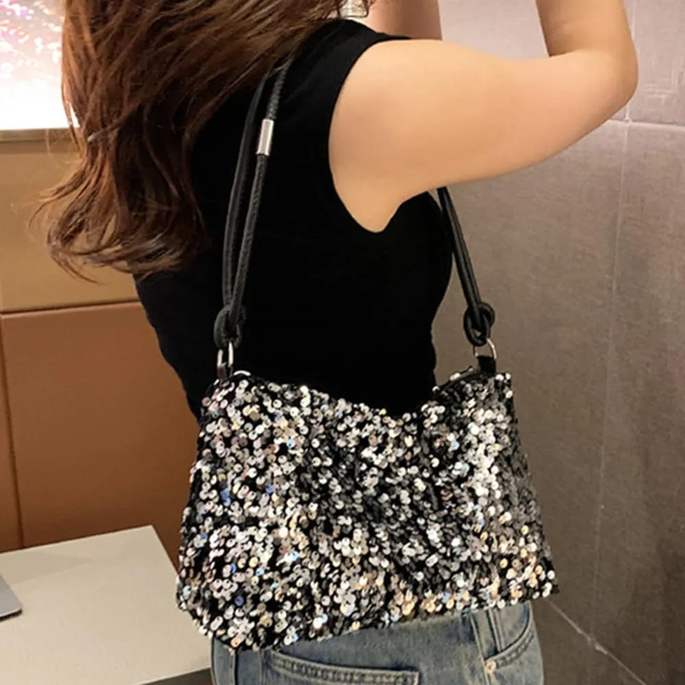 Sither Women's Evening Handbag Sequin Evening Bag Purses for Women Glitter Sparkly Handbag for Party