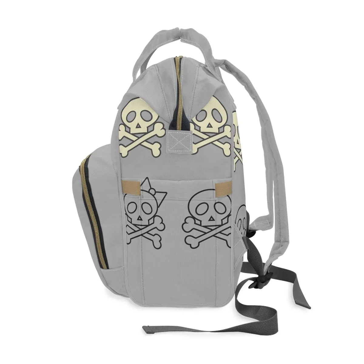 Skull & Crossbones Multifunctional Diaper Backpack