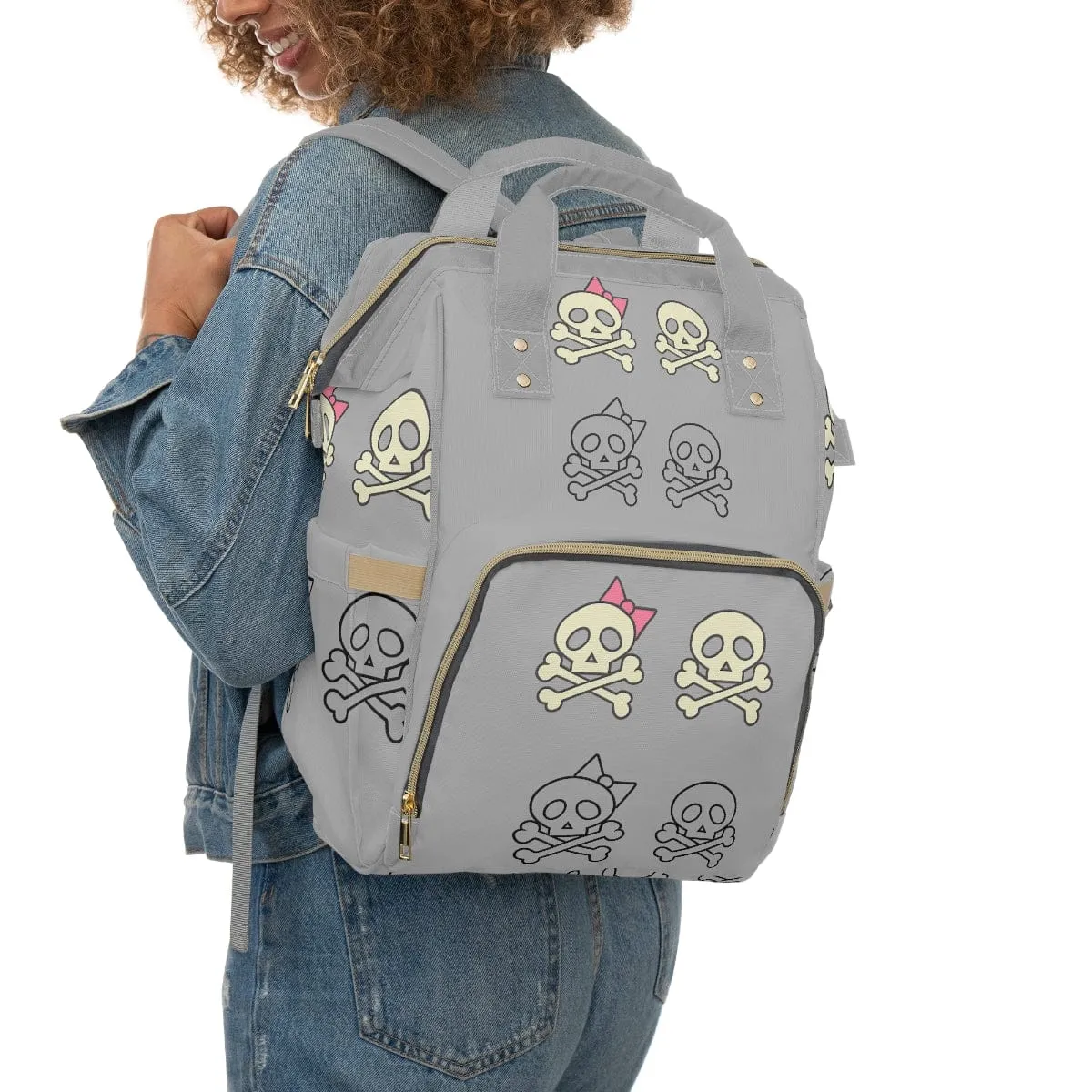 Skull & Crossbones Multifunctional Diaper Backpack
